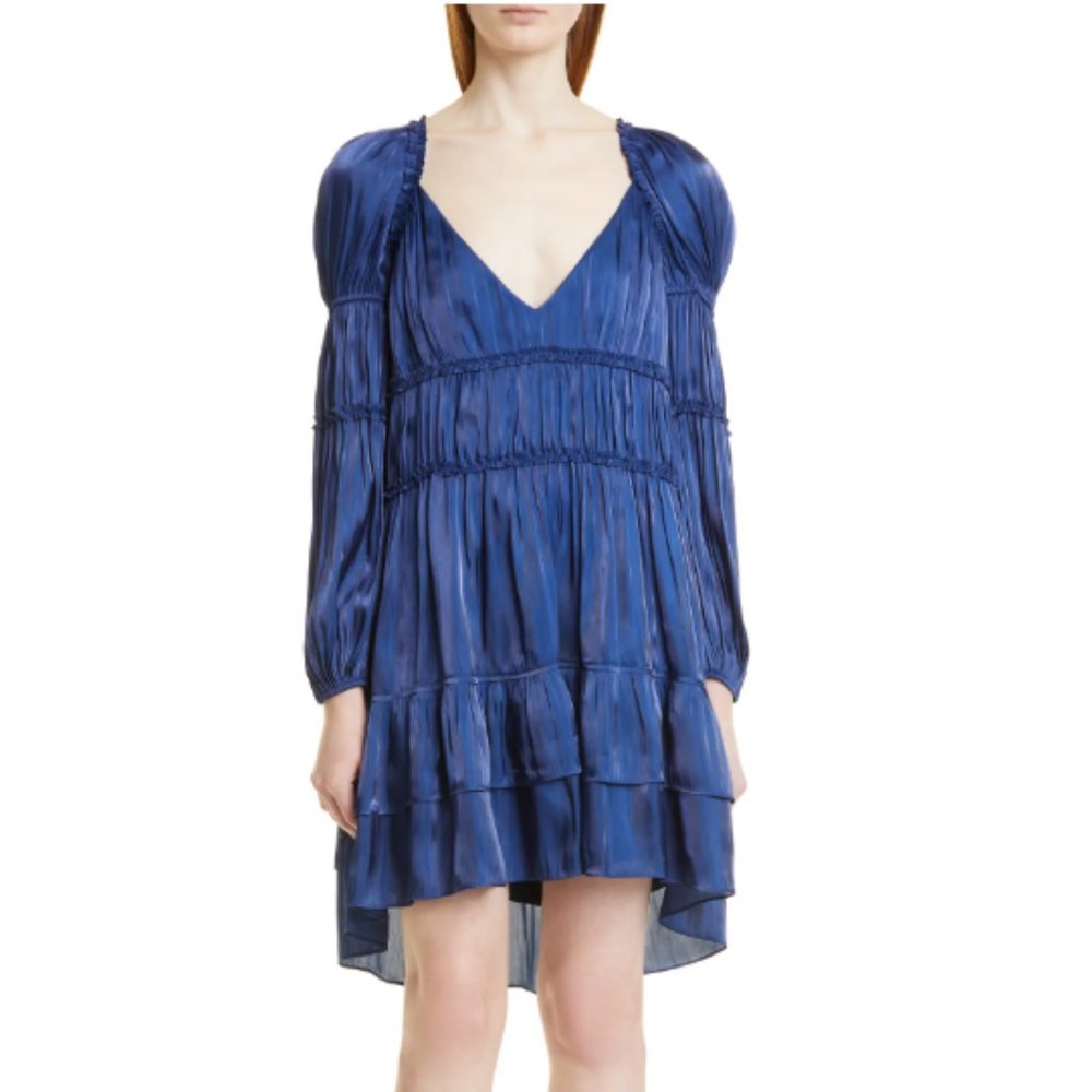 ⭐️ Cinq A Sept Tammy Ruffle Long Sleeve Dress